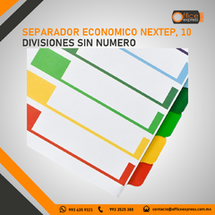 Imagen de NE-035Z SEPARADOR ECONOMICO NEXTEP, 10 DIVISIONES SIN NUMERO