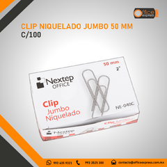 NE-040C CLIP NIQUELADO JUMBO 50 MM C/100 en internet