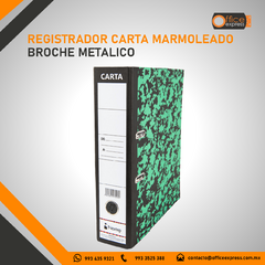 NE-050 REGISTRADOR CARTA MARMOLEADO BROCHE METALICO en internet