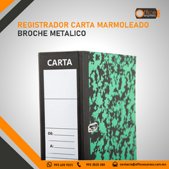 NE-050 REGISTRADOR CARTA MARMOLEADO BROCHE METALICO - Office Express