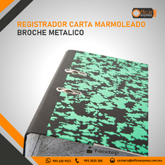 NE-050 REGISTRADOR CARTA MARMOLEADO BROCHE METALICO - tienda en línea