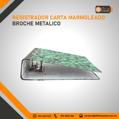 Imagen de NE-050 REGISTRADOR CARTA MARMOLEADO BROCHE METALICO