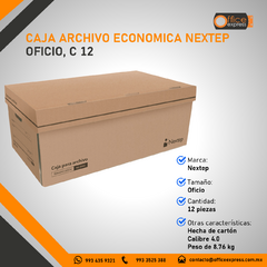 NE-0580 CAJA ARCHIVO ECONOMICA NEXTEP OFICIO, C 12 - comprar en línea