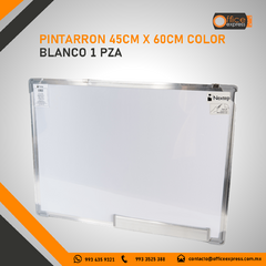 NE-078C PINTARRON 45CM X 60CM COLOR BLANCO 1 PZA - Office Express