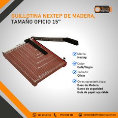 NE-094 GUILLOTINA NEXTEP DE MADERA, TAMAÑO OFICIO 15" - comprar en línea