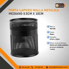 NE-158 PORTA LAPICES MALLA METALICA MEDIANO 8.5CM X 10CM - comprar en línea