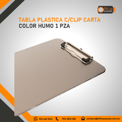 NE-172H TABLA PLASTICA C/CLIP CARTA COLOR HUMO 1 PZA en internet