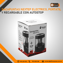 NE-181R SACAPUNTAS NEXTEP ELECTRICO, PORTATIL Y RECARGABLE CON AUTOSTOP en internet