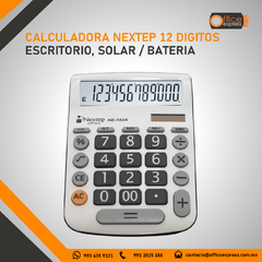 NE-182A CALCULADORA NEXTEP 12 DIGITOS ESCRITORIO, TECLAS GRANDES, SOLAR/BATERIA en internet