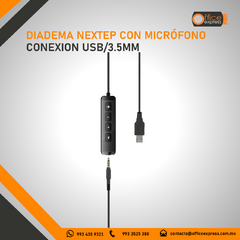 NE-426 DIADEMA NEXTEP CON MICRÓFONO CONEXION USB/3.5MM - Office Express