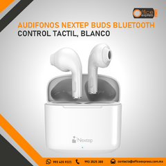 NE-428B AUDIFONOS NEXTEP BUDS BLUETOOTH CONTROL TACTIL, HASTA 20 HORAS, BLANCO en internet