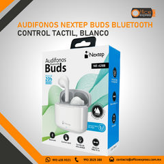 NE-428B AUDIFONOS NEXTEP BUDS BLUETOOTH CONTROL TACTIL, HASTA 20 HORAS, BLANCO - tienda en línea