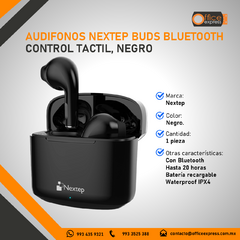 NE-428N AUDIFONOS NEXTEP BUDS BLUETOOTH CONTROL TACTIL, HASTA 20 HORAS, NEGRO - comprar en línea