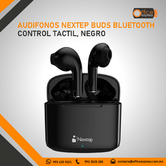 NE-428N AUDIFONOS NEXTEP BUDS BLUETOOTH CONTROL TACTIL, HASTA 20 HORAS, NEGRO en internet