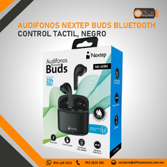 NE-428N AUDIFONOS NEXTEP BUDS BLUETOOTH CONTROL TACTIL, HASTA 20 HORAS, NEGRO - tienda en línea