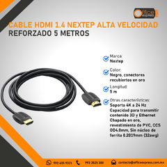 NE-450C CABLE HDMI 1.4 NEXTEP ALTA VELOCIDAD REFORZADO 5.0 METROS - comprar en línea