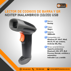 NE-503I LECTOR DE CODIGOS DE BARRA Y QR NEXTEP INALAMBRICO (1D/2D) USB - comprar en línea