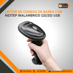 NE-503I LECTOR DE CODIGOS DE BARRA Y QR NEXTEP INALAMBRICO (1D/2D) USB - Office Express