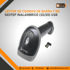 NE-503I LECTOR DE CODIGOS DE BARRA Y QR NEXTEP INALAMBRICO (1D/2D) USB - tienda en línea