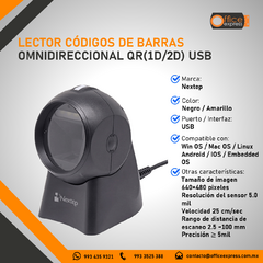 NE-505 LECTOR CODIGOS DE BARRAS OMNIDIRECCIONAL QR(1D/2D) USB - comprar en línea