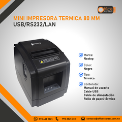 NE-511 MINI IMPRESORA TERMICA 80 MM USB/RS232/LAN - comprar en línea