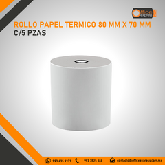 NE-529 ROLLO PAPEL TERMICO 80 MM X 70 MM C/5 PZAS en internet