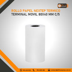 NE-529M ROLLO PAPEL NEXTEP TERMICO TERMINAL MOVIL 80X40 MM C/5 en internet