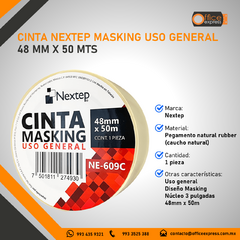 NE-609C CINTA NEXTEP MASKING USO GENERAL 48 MM X 50 MTS - comprar en línea