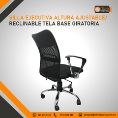 NE-650E SILLA EJECUTIVA ALTURA AJUSTABLE/RECLINABLE TELA BASE GIRATORIA en internet