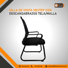 NE-652N SILLA DE VISITA NEXTEP CON DESCANSABRAZOS TELA/MALLA en internet