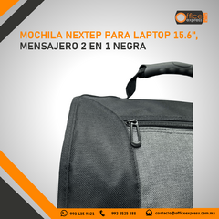 NE-670X MOCHILA NEXTEP PARA LAPTOP 15.6", MENSAJERO 2 EN 1 NEGRA en internet