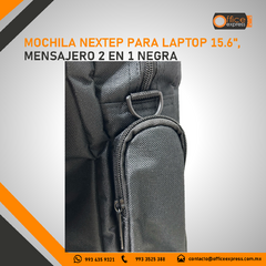 NE-670X MOCHILA NEXTEP PARA LAPTOP 15.6", MENSAJERO 2 EN 1 NEGRA - Office Express