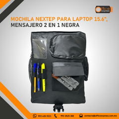 NE-670X MOCHILA NEXTEP PARA LAPTOP 15.6", MENSAJERO 2 EN 1 NEGRA en internet