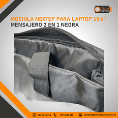 NE-670X MOCHILA NEXTEP PARA LAPTOP 15.6", MENSAJERO 2 EN 1 NEGRA - comprar en línea