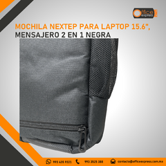 NE-670X MOCHILA NEXTEP PARA LAPTOP 15.6", MENSAJERO 2 EN 1 NEGRA