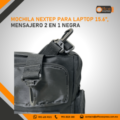 NE-670X MOCHILA NEXTEP PARA LAPTOP 15.6", MENSAJERO 2 EN 1 NEGRA - tienda en línea