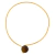 Colar Esferas Dourado com Marrom - comprar online