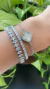Pulseira Riviera Geométrica Prateada - comprar online