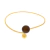 Colar Esferas Dourado com Marrom