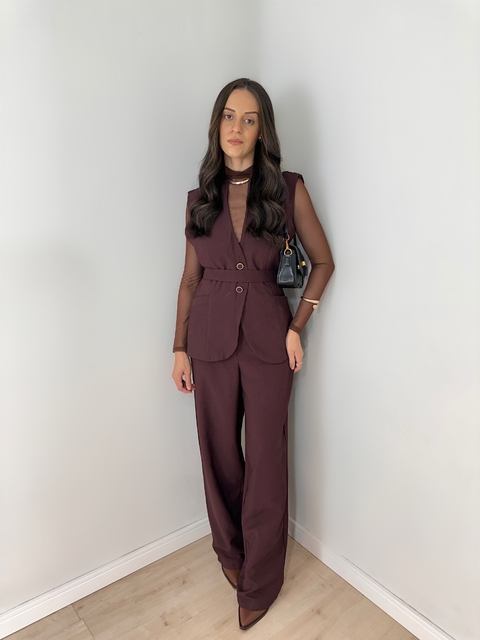 Conjunto Calça Pantalona e Colete em Marant - comprar online