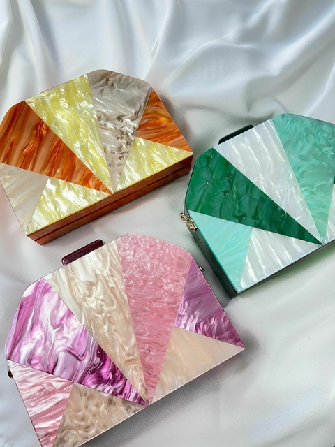 Clutch Marmorizada - GLAM GEOMÉTRICA