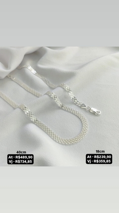 Colar e pulseira esteira