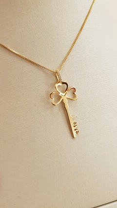 Colar gravatinha Chave Love Atacado R$39,90 Varejo R$59,85 - comprar online