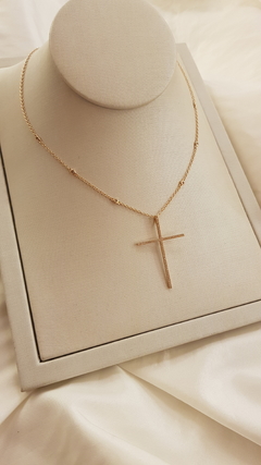 Colar crucifixo corrente com zircônias Atacado R$79,90 Varejo R$119,85