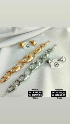 Pulseira e brinco