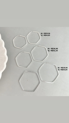 Argola lisa hexagonal