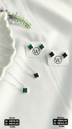Colar e brinco inspiração Van Cleef - Preço na foto