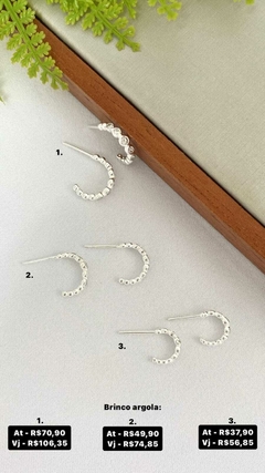 Argolinhas abertas - Preços na foto