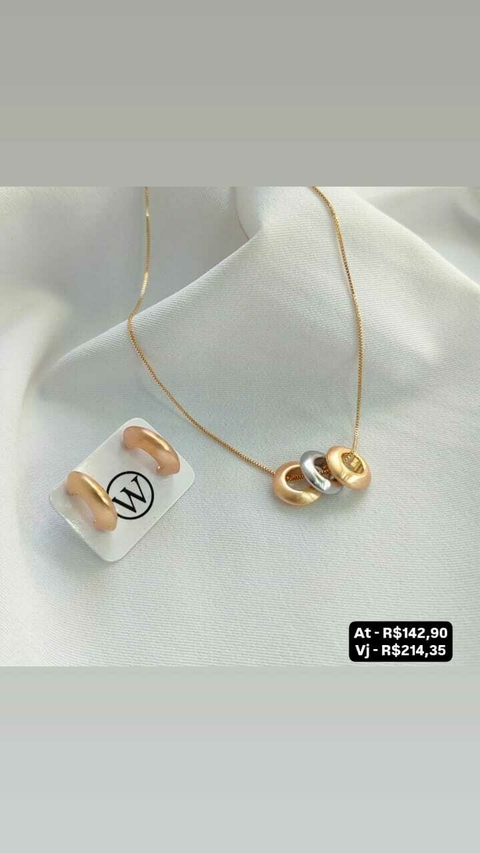 Conjunto colar e brinco
