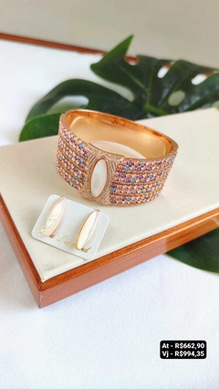 Conjunto bracelete + brinco - Preço na foto